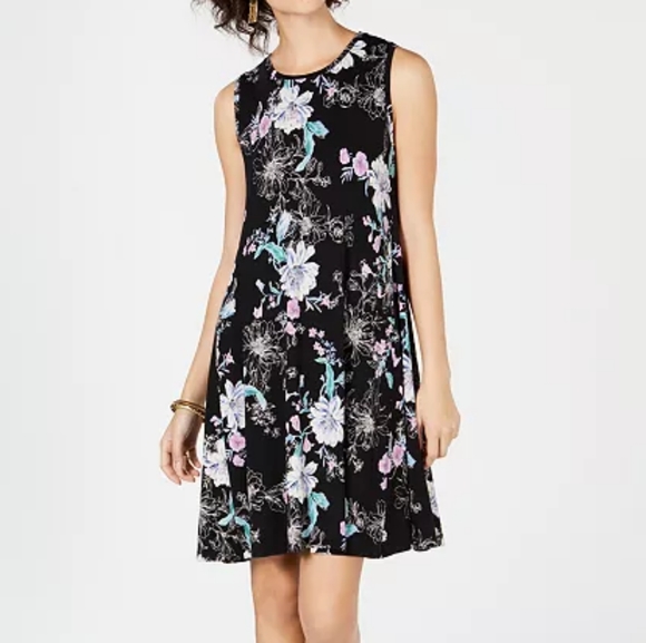 Style & Co. Dresses & Skirts - Floral Dress Sleeveless Dress Spring Dress Swing Dress Flowers Painters Palett
